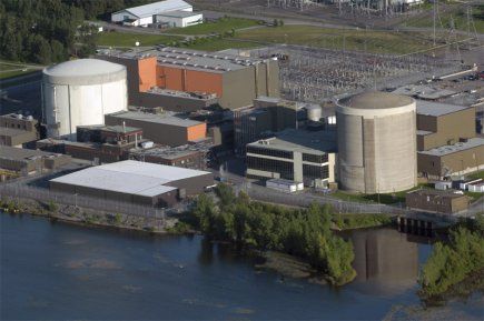 Photo aérienne de la centrale nucléaire de Gentilly